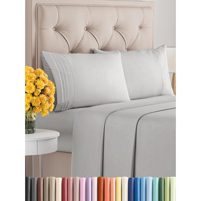 Queen Size Cooling Sheets - 4 Piece Comfy Breathable Set