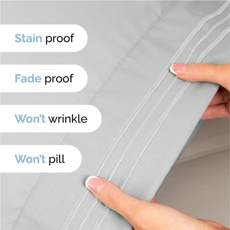 Queen Size Cooling Sheets - 4 Piece Comfy Breathable Set