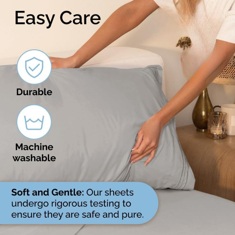 Queen Size Cooling Sheets - 4 Piece Comfy Breathable Set
