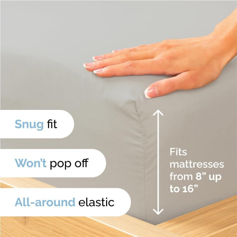 Queen Size Cooling Sheets - 4 Piece Comfy Breathable Set