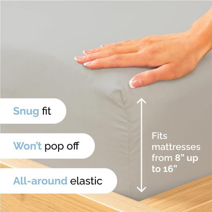 Queen Size Cooling Sheets - 4 Piece Comfy Breathable Set
