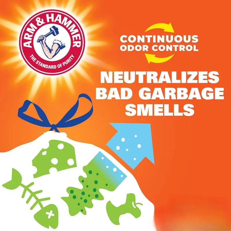 Ultra Strong Kitchen Trash Bags, Citrus Scent, 13 Gal, 40 Ct