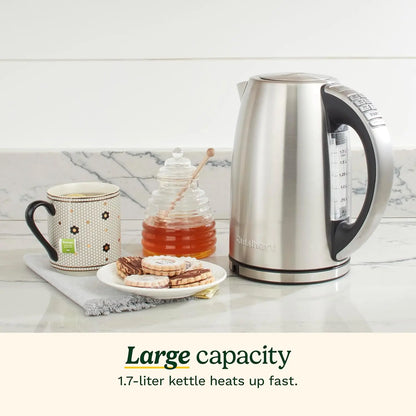 Cuisinart Stainless Steel Electric Kettle, 1.7L, 6 Temp Presets